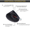 A black housing for front facing SMD LEDs with polarized wiring and an error-free resistor.