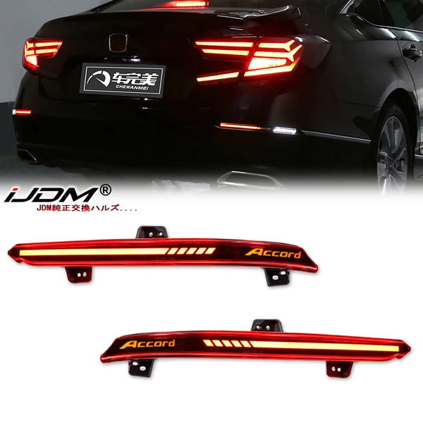 LED bumper reflector lights for Honda Accord vehicle.
