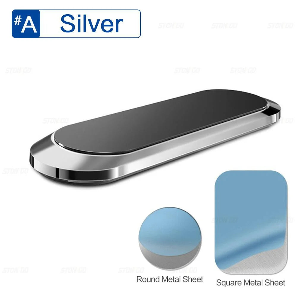 Tôles métalliques rondes et carrées en argent pour un support magnétique de téléphone robuste