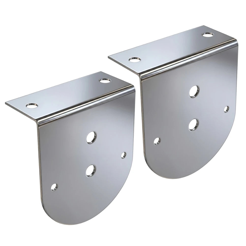 Two silver dual watermelon LED marker lights designed for trucks and trailers.