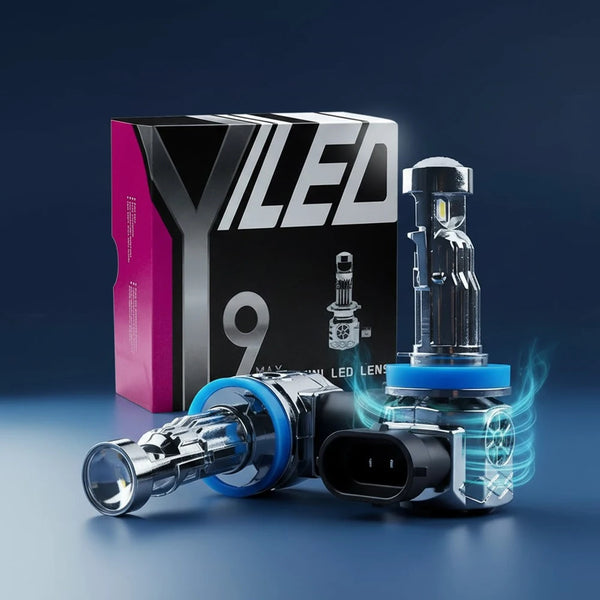 A performance LED headlight bulb conversion kit featuring a modern LED bulb and housing components.