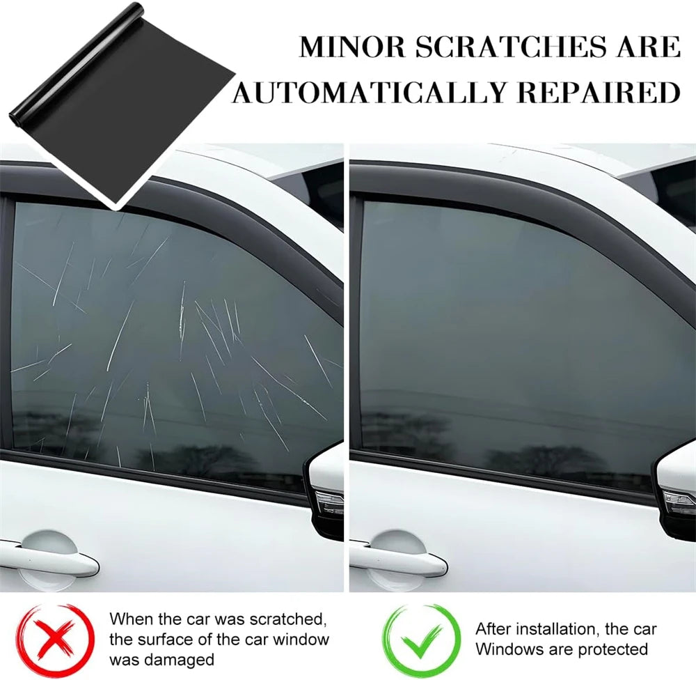 Fensterfolie schützt Auto-Scheibe, repariert automatisch leichte Kratzer.