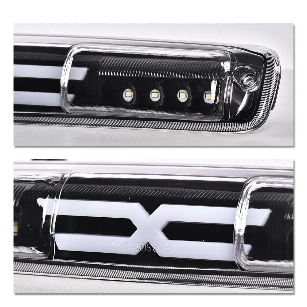High-mount third brake light assembly for Chevy Silverado or GMC Sierra truck.