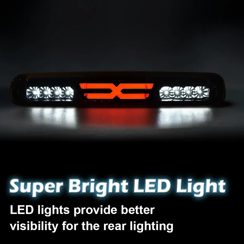 Close-up of an orange LED light bar mounted on a vehicle, highlighting its bright visibility.