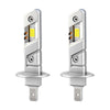 A pair of H1 H7 LED headlight bulbs with Canbus technology and yellow light sources.