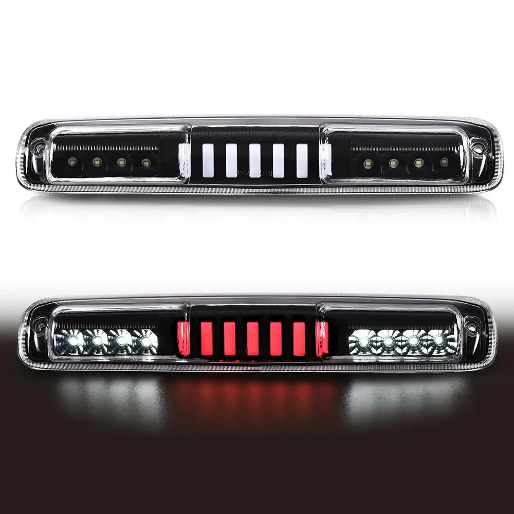 High-mount third brake light for Chevy Silverado/GMC Sierra featuring LED and incandescent bulbs.