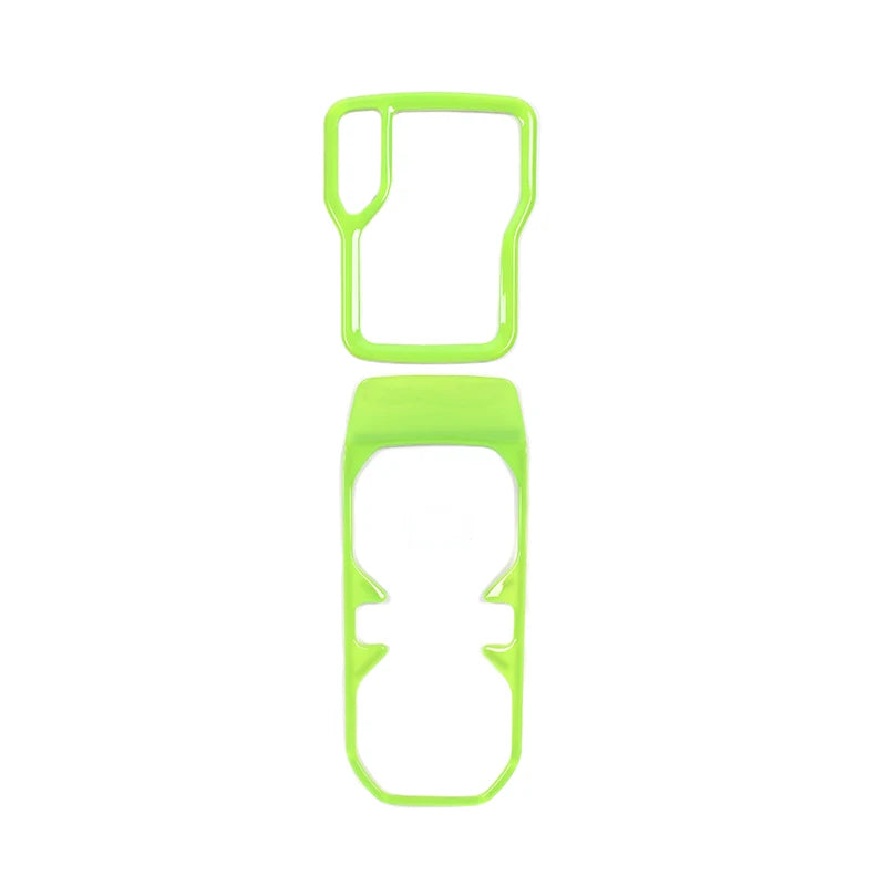 Bright lime green car gear shift panel trim stickers for Jeep/Gladiator interior
