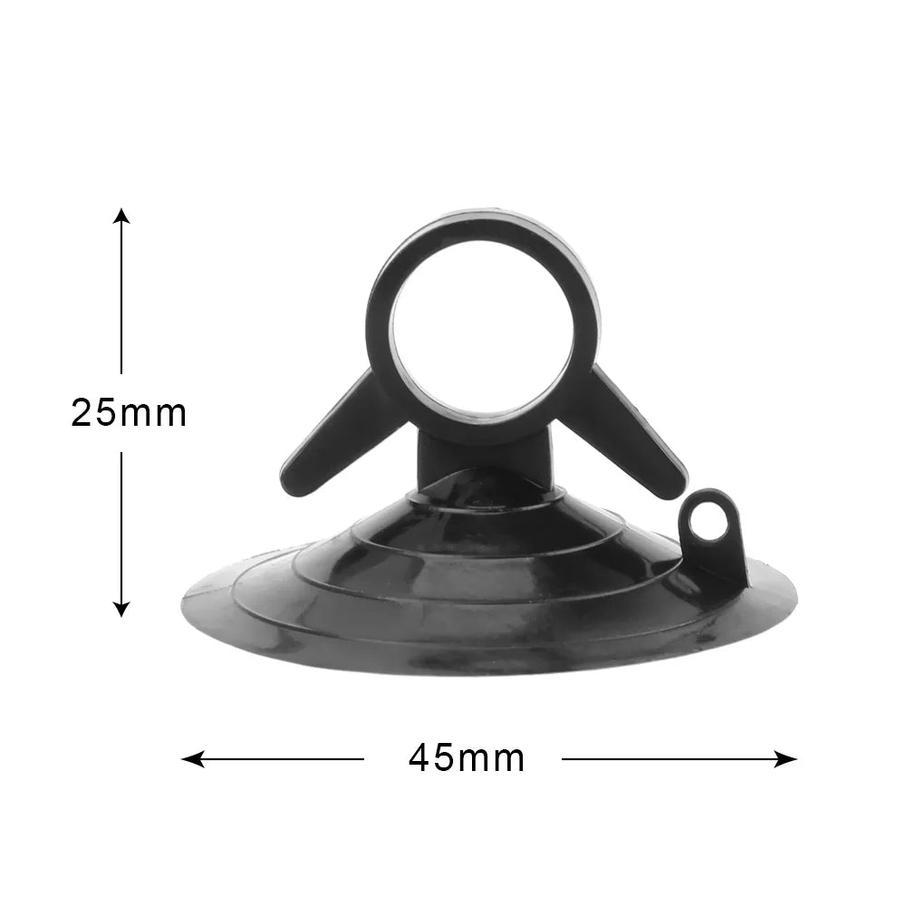 Black heavy-duty suction cup with a circular opening and a flat base.