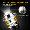 A close-up view of a spotlight or projector lens assembly demonstrating 360 degree illumination and light penetration.