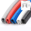 A close-up view of various colored car door edge protector trim tubes with a 8mm diameter and 10mm length.
