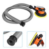 Mini air orbital sander and polisher kit with a flexible hose and sanding disc.