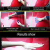 Instructions and results showing the process of applying a ceramic coating liquid to car paint.