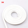Roll of white car door edge protector trim with a 5-meter length