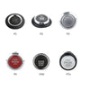 A collection of seven different engine start and stop buttons for a car alarm system, labeled P1 through P7n.