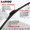 Close-up view of a heavy-duty rubber windshield wiper blade with metal interface and rubber strips for protection.