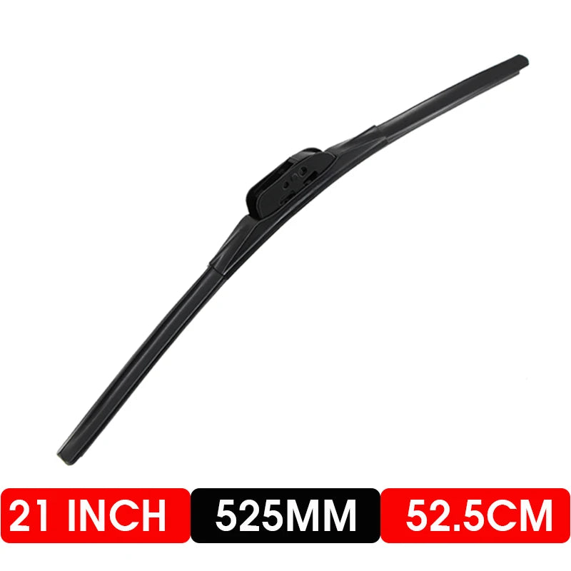 A black heavy-duty rubber windshield wiper blade.