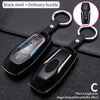 Black shell car key cover with ordinary buckle and a digital key inside