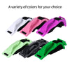 A variety of colorful adjustable car seat belts for pregnancy comfort shown in different shades.