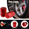 Tapones de válvula de aluminio rojo para llantas, aptos para la mayoría de neumáticos.