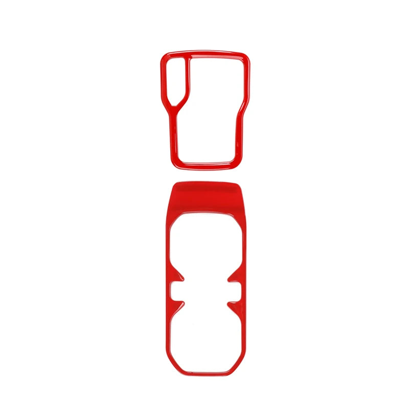 Red car gear shift panel trim stickers for Jeep/Gladiator interior