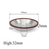Präzise Diamant-Schleifbecher mit 150mm Durchmesser, 3mm Tiefe und 32mm Höhe.
