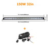A long LED light bar with multiple bulbs and a black electrical connector cable.