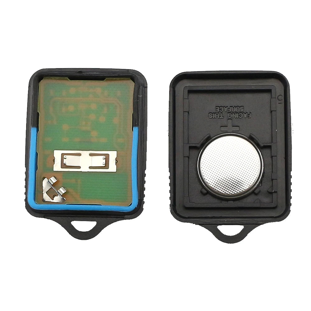 A pair of universal remote car keys for Ford and Mazda models, showing the electronic fob and its housing.