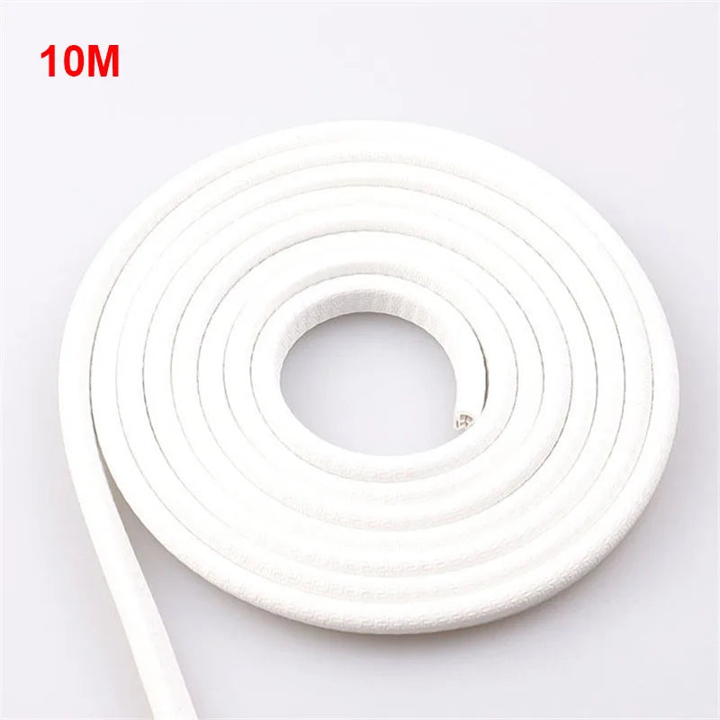 A roll of white car door edge protector trim with a 10-meter length.