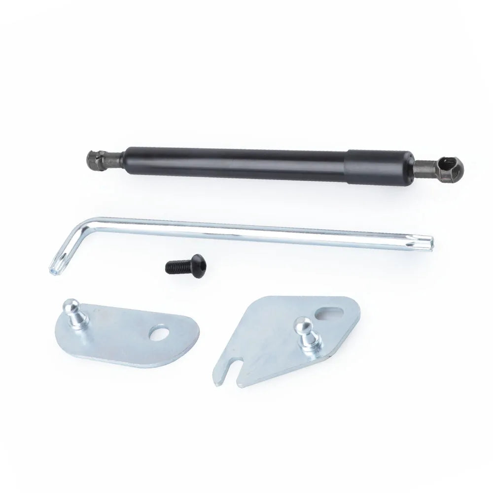 Hydraulic tailgate shock struts for Ford F-150 showing various components including a rod and mounting brackets