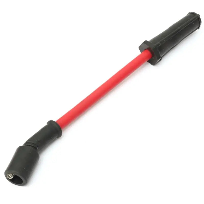 A set of 10mm performance spark plug wires with red and black insulation.