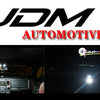 A montage of high-intensity LED license plate lights installed on various vehicles.
