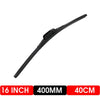 A black heavy-duty rubber windshield wiper blade.