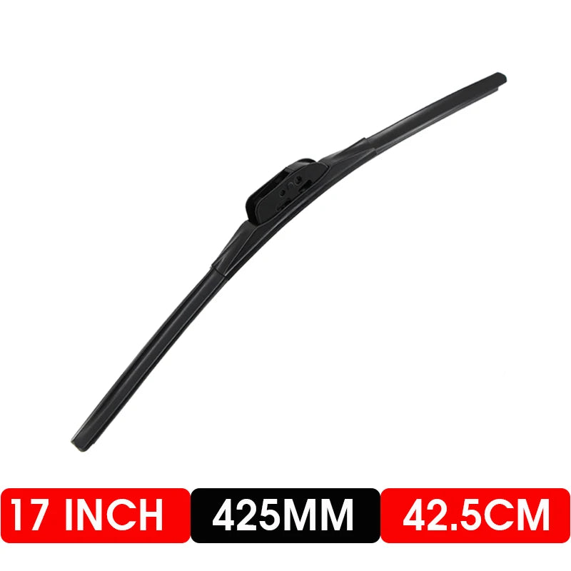 Black heavy-duty rubber windshield wiper blade with 17 inch or 425mm length.