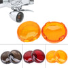 Set von orangefarbenen und roten LED-Standsignal-Linsenabdeckungen für Harley-Motorräder