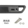 Black adjustable universal car license plate holder with mounting hardware
