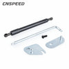 Hydraulic tailgate shock struts for Ford F-150 showing a black rod and silver mounting plate.