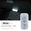 White touch LED light strip installed in a car interior panel.