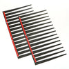 A set of black car headlight eyelash stickers, including a red guide strip, laid out on a white background.