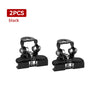 Two black universal LED light bar mounting brackets for securing lights.