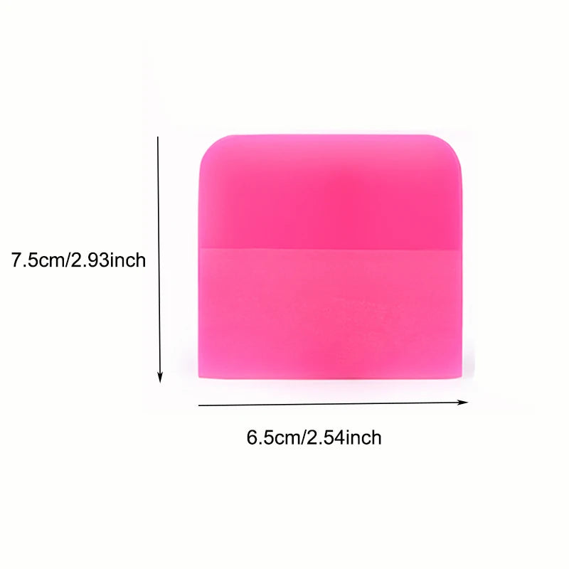 A bright pink anti-scratch PPF squeegee used for window tinting and film installation.