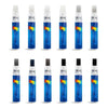 A row of Car Touch-Up Paint Pens with various tips and colors displayed against a white background.