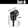 Set-B professional flexible drill bit extension featuring a 105 degree angle and various sizes.