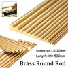 A bundle of brass round rods showing various diameters and lengths for DIY and wire work.