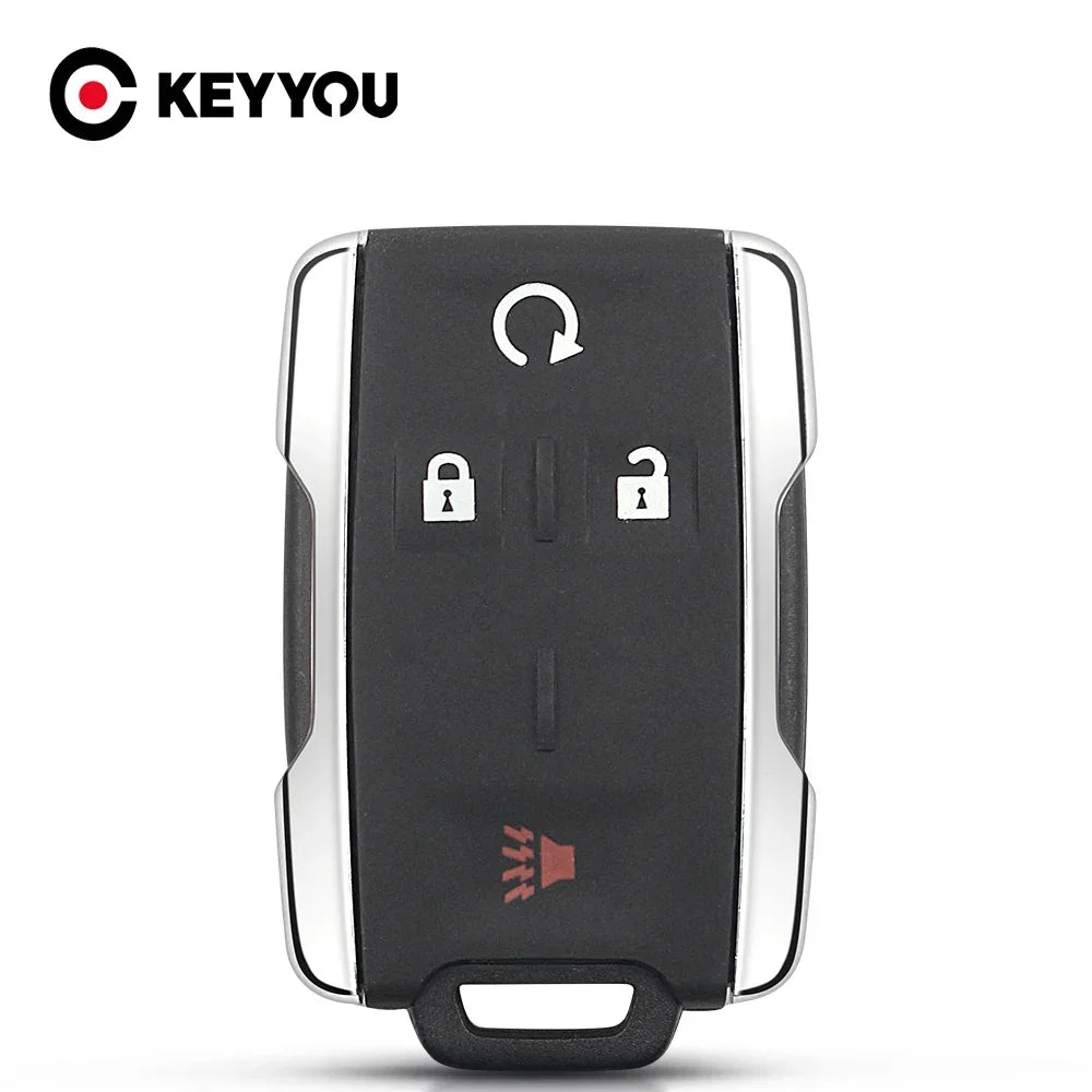 Coque de télécommande universelle noir et argent pour remplacement Chevrolet/GMC, avec bouton de réinitialisation et icônes d