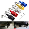 A collection of turbo sound simulator whistles and adapters for car exhaust systems.