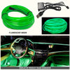 Flexible fluorescent green LED wiring strip used for car interior ambient lighting display