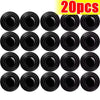 A set of ten black silicone car door shock absorber pads for anti-collision bumpers.