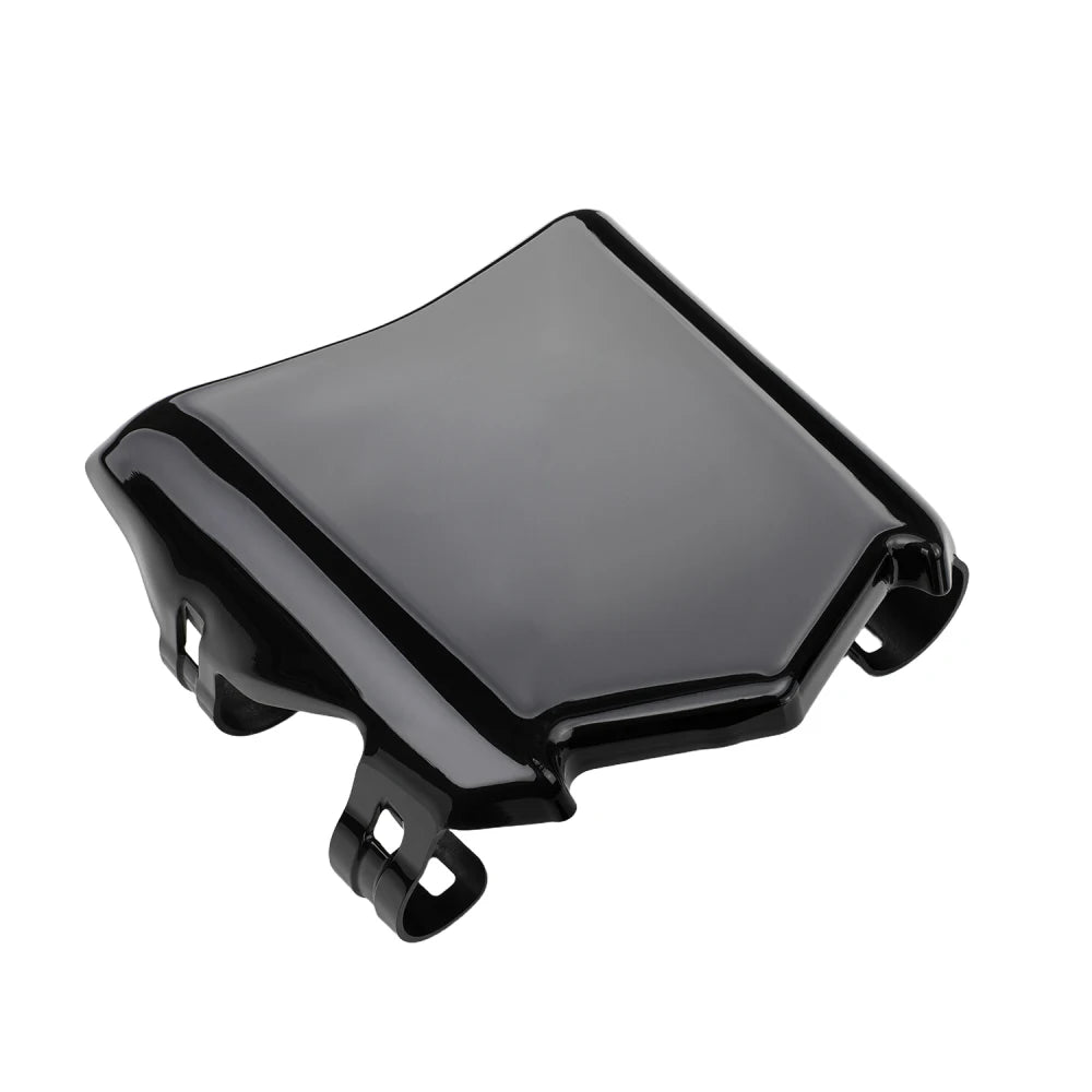 Black universal motorcycle license plate cover designed for electric bikes