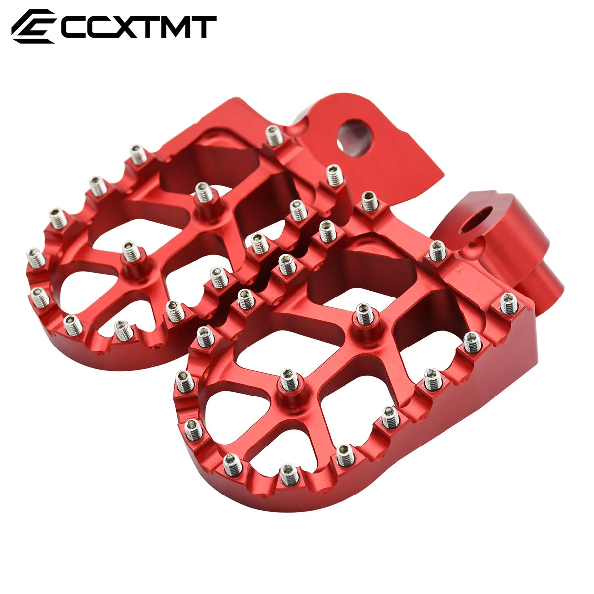 دواسات قدم حمراء لسيارات ياماها بنظام CNC مع فتحات تثبيت مرئية
