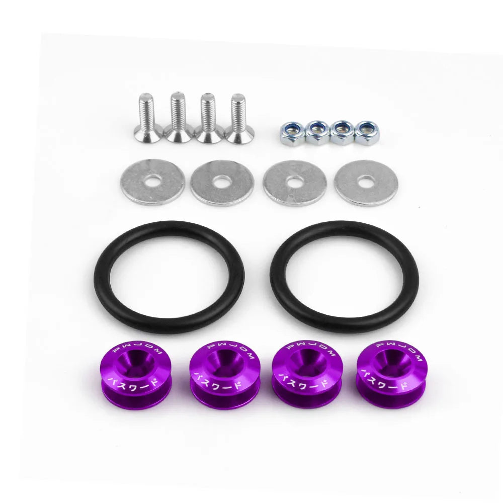 Aluminum Quick Release Fasteners for Bumpers, Trunk, and Hatch Lids